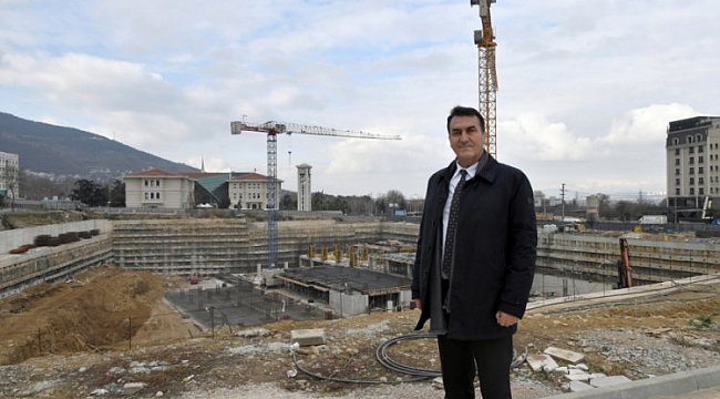 Osmangazi'de yerin altından yükselen dev eser