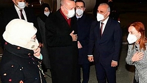 Erdoğan, memleketi Rize'de 