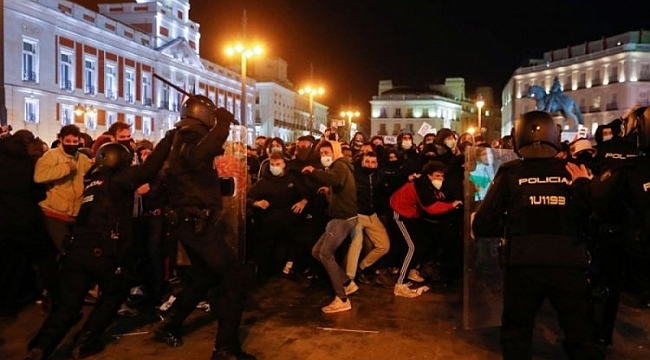 İspanya'da protestolar olaylı geçti