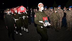Şehit Hüseyin Sarı'nın naaşı memleketine getirildi