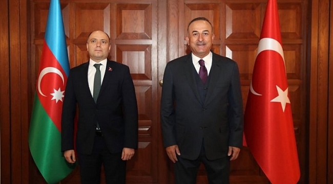 Bakan Çavuşoğlu, Azeri Bakan Karimov ile görüştü