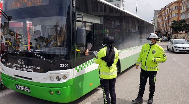Bursa'da toplu taşımada denetim