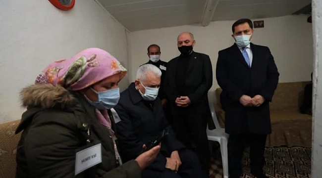Erdoğan, şehit eşiyle görüştü