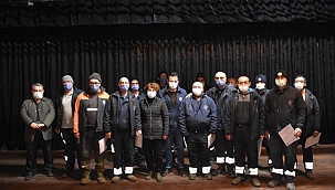 Gemlik'te belediye işçileri sertifika aldı 