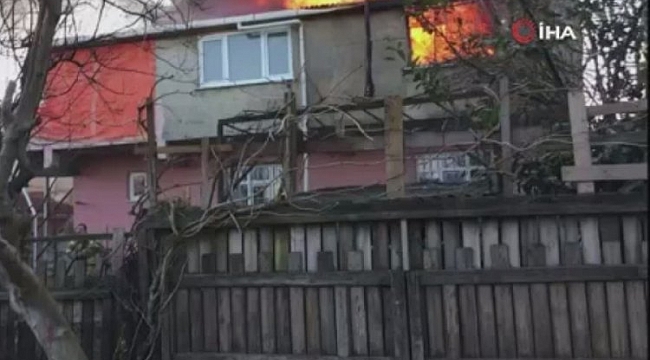 İstanbul bir ev çıkan yangında küle döndü
