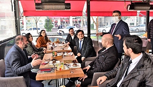 Kepenk açan esnafa Başkan Yılmaz'dan ziyaret