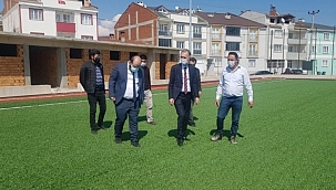 Alanyurt sentetik sahanın yüzde 80'i tamamlandı 