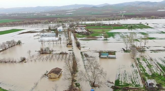 Yenişehir ovasındaki tarım arazileri sular altında