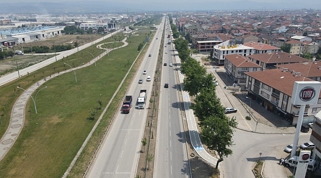 İnegöl'de bisiklet yolunda 2.etap çalışmaları başladı