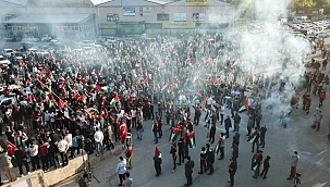 İnegöl'de Filistin'e destek konvoyu 