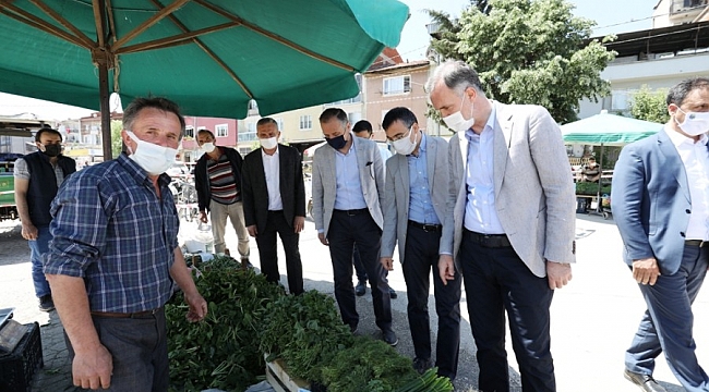 İnegöl protokolü semt pazarlarını denetledi