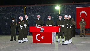 Şehit Özdamar'ın naaşı baba ocağına uğurlandı