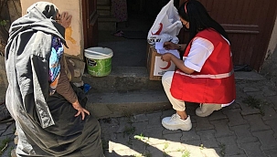 Türk Kızılayı Mudanya 150 aileye yardım ulaştırdı
