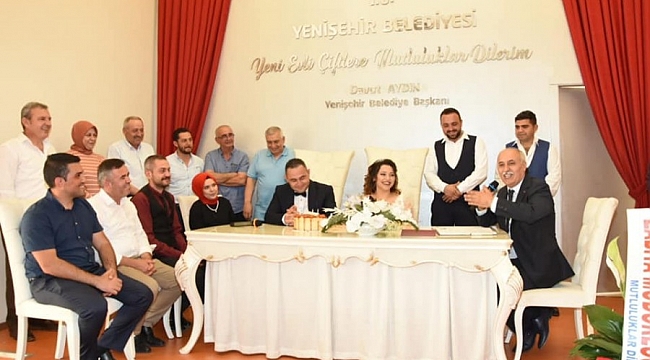 Başkan Aydın damadı terletti