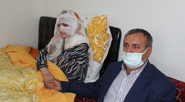 Eşinin kızgın yağ ile yaktığı kadından yardım çığlığı