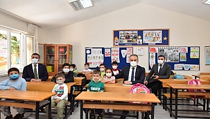 Kestel'de köy okulunda bayram havası 