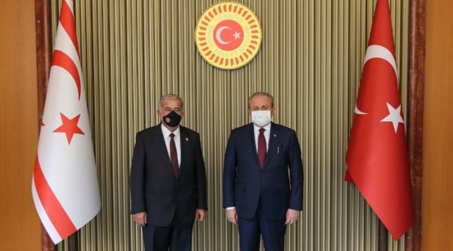Şentop, KKTC Cumhuriyet Meclisi Başkanı ile görüştü