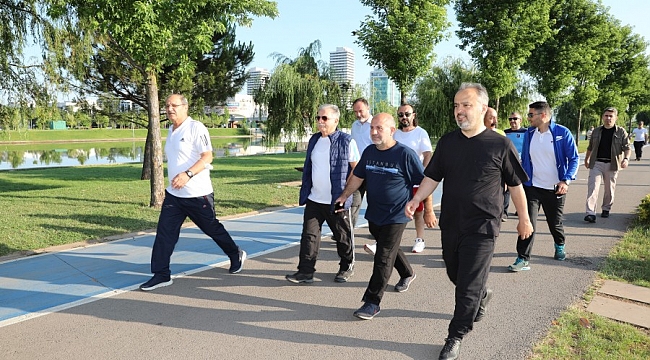 Başkan Aktaş, sabah sporu yaptı