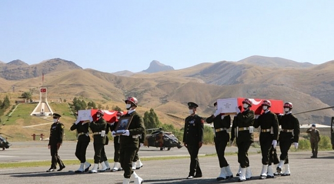 Şehit askerler, memleketlerine gönderildi