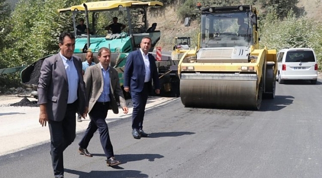 Bursa-Keles Yolu'nda bozuk yollar yenileniyor