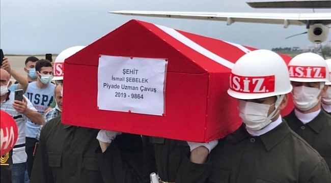 Şehit Uzman Çavuş Şebelek'in cenazesi, Trabzon'da