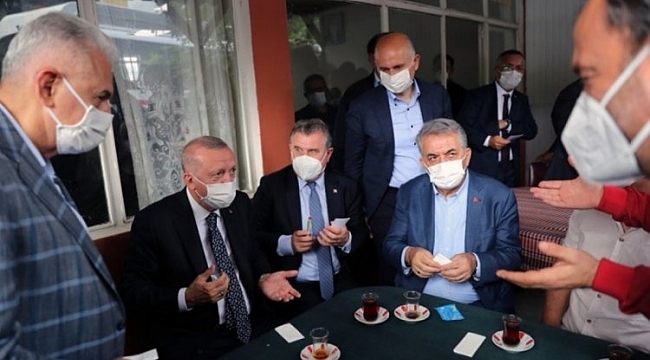 Erdoğan'dan çay sürprizi