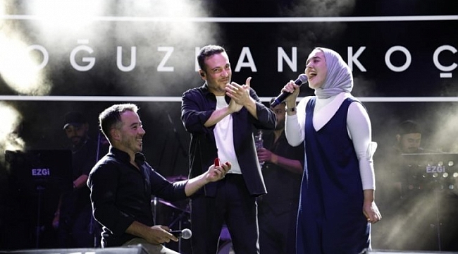 İnegöl'de Oğuzhan Koç konserinde sürpriz yaşandı