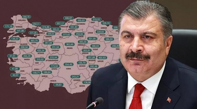 Bakan Koca haritayı paylaştı! Bursa'yı uyardı