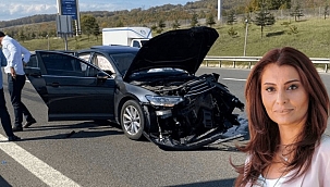 Hande Fırat trafik kazası geçirdi 
