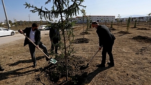İnegöl'de 154 fidan toprakla buluştu