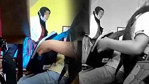 Okulda skandal görüntüler! 