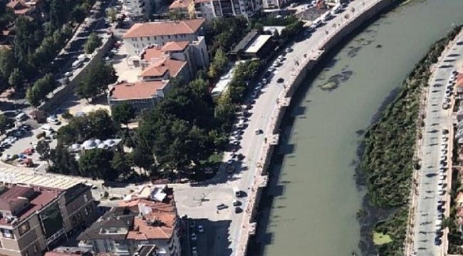 Yeşilırmak'ta korkutan görüntü!