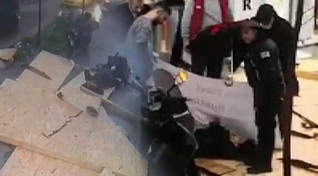 Çatı anne ile oğlunun üzerine düştü
