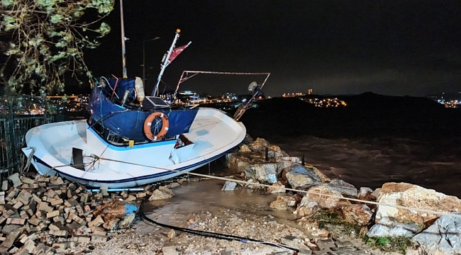 Gemlik'te tekneler sular altında kaldı!