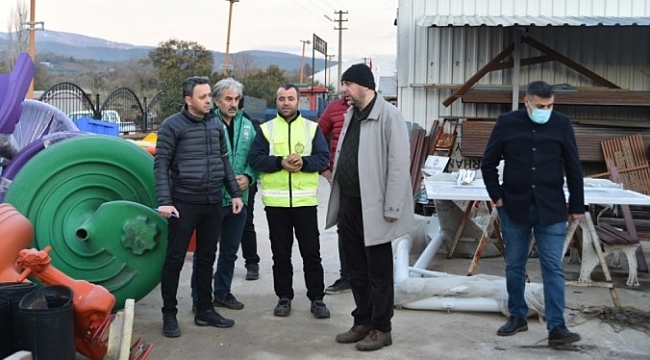 Başkan Aydın çalışmaları yerinde inceledi