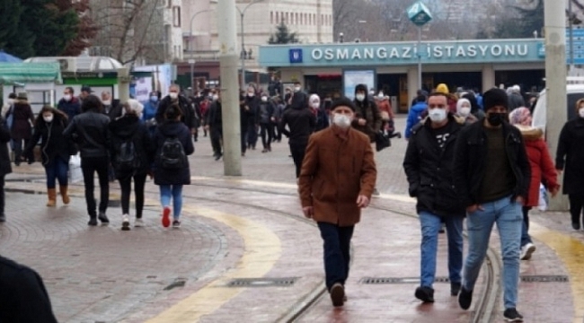 Bursa'da haftalık vaka sayısı belli oldu