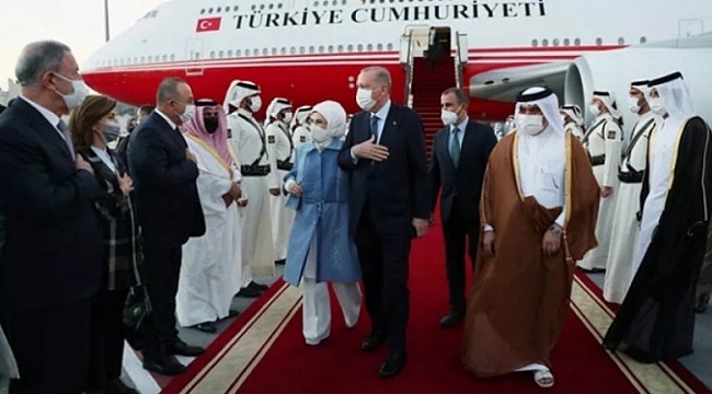 Cumhurbaşkanı Erdoğan, Katar'da!