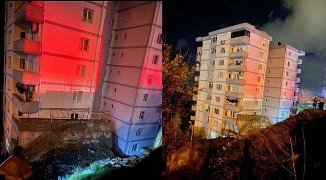 İzmir'de binanın istinat duvarı çöktü