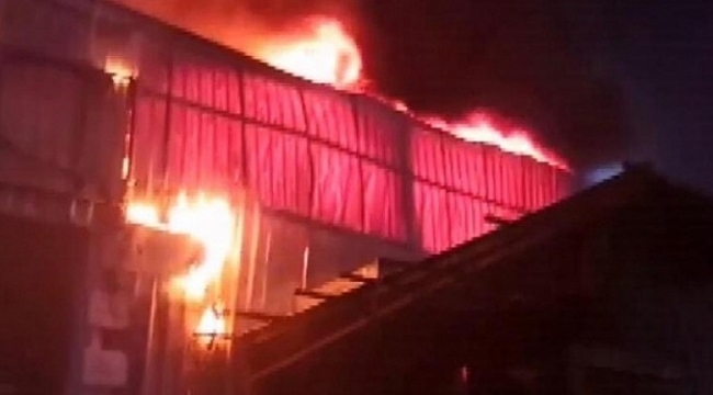 Kocaeli'de fabrikada korkutan yangın!