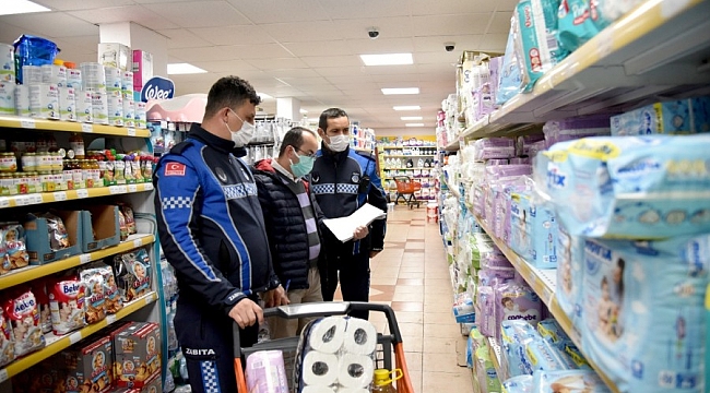 Mustafakemalpaşa'da zabıtadan market zincirlerine denetim