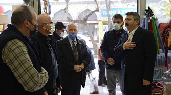 Başkan Yılmaz'dan Teyyareci Mehmet Ali Caddesi esnafına ziyaret