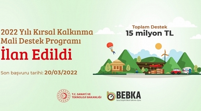 BEBKA, 2022 yılı kırsal kalkınma mali destek programını ilan etti
