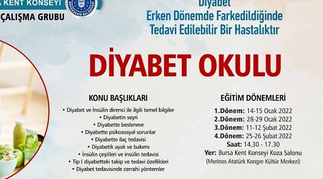 Bursa Kent Konseyi'nde 'Diyabet Okulu' başlıyor