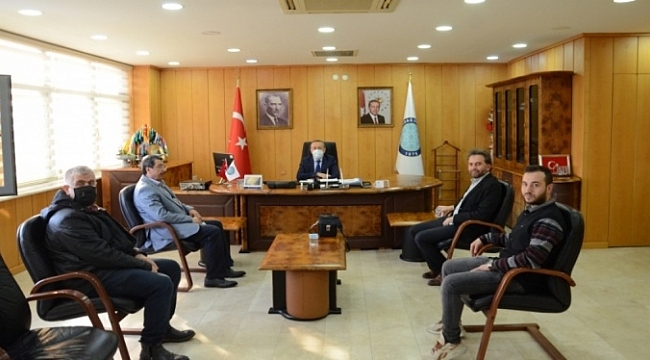 İMH Bursa'dan UÜ rektörü Kılavuz'a ziyaret
