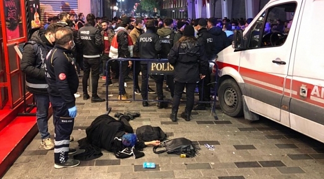İstiklal Caddesi'nde olaylı yılbaşı kutlaması
