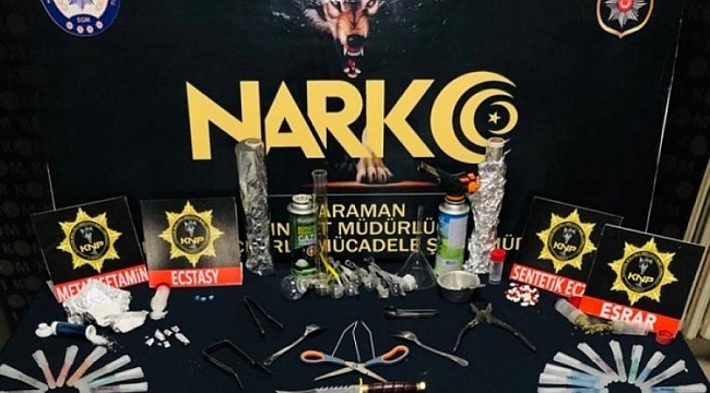 Karaman'da uyuşturucu operasyonu!
