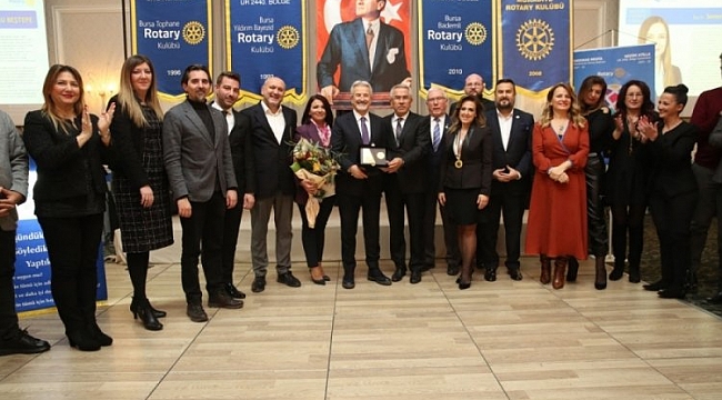 Başkan Erdem'e Bademli Rotary Kulübü'nden plaket