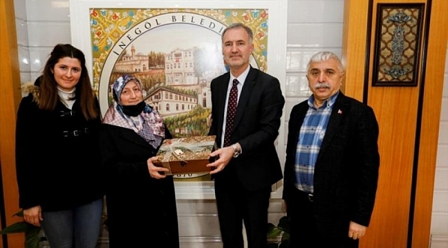 Başkan Taban İnegöl'ün Adile Naşit'ini ağırladı