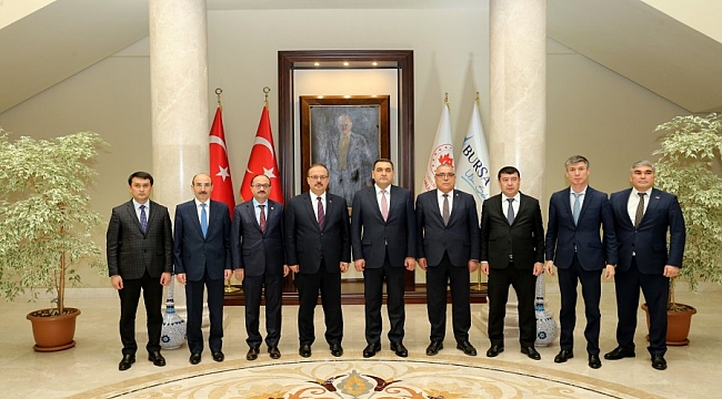 Özbekistan Fergana Heyeti Vali Canbolat'ı ziyaret etti
