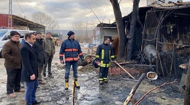 Sanayi sitesinde korkutan yangın!